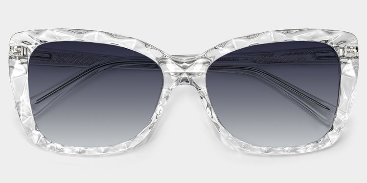 Edna Clear Rectangle Sunglasses