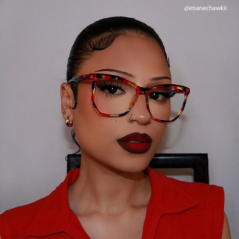 Geometric Libby Multicolor Glasses deals -Zeelool Glasses4