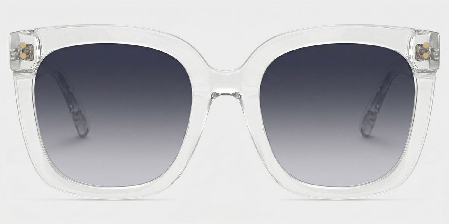 Ebony Square Clear Clear Frame Glasses | Zeelool0