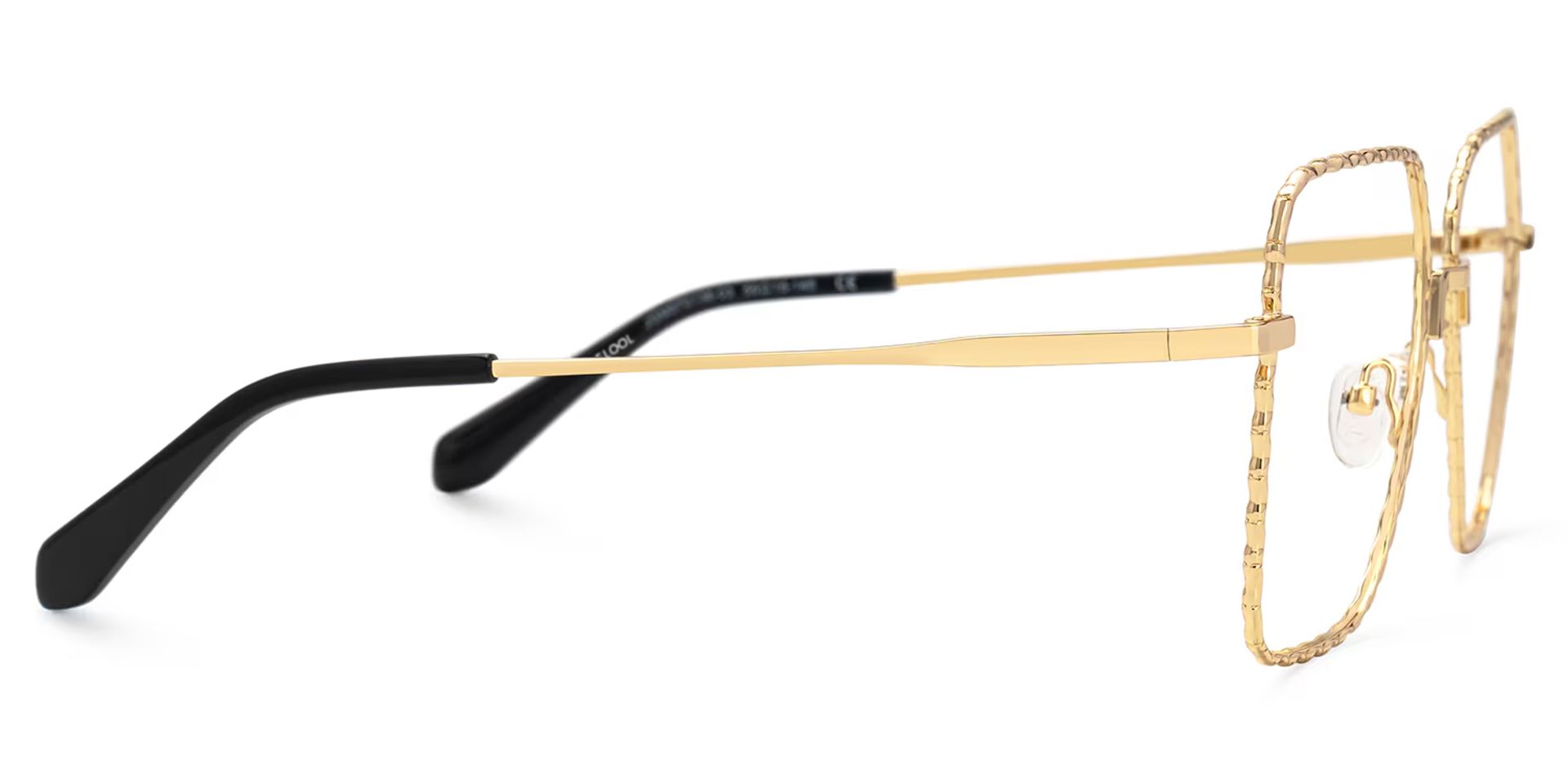 Alisandra Oversized Metal Frame Glasses with Aviator Shape2