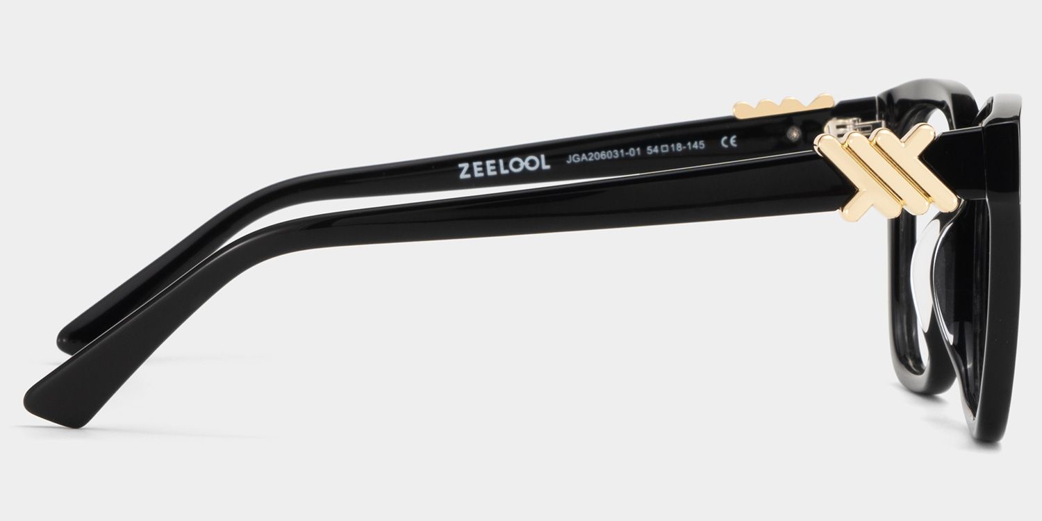 Square Black Eyeglasses- Mae Acetate Frame Glasses3