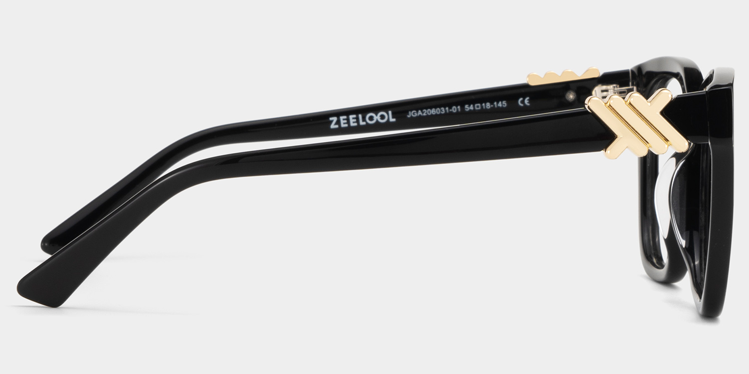 Mae Square Black Glasses3