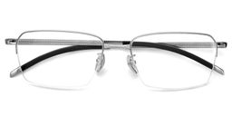 Swerry Rectangle Silver Glasses1