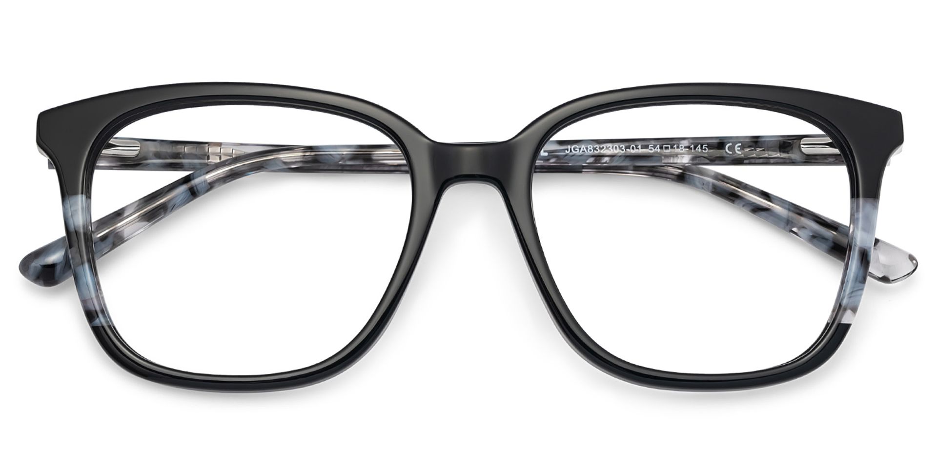 Finnley Acetate Black Frame Glasses with Square Shape | ZEELOOL UK2