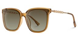 Tammie Square Brown Sunglasses1