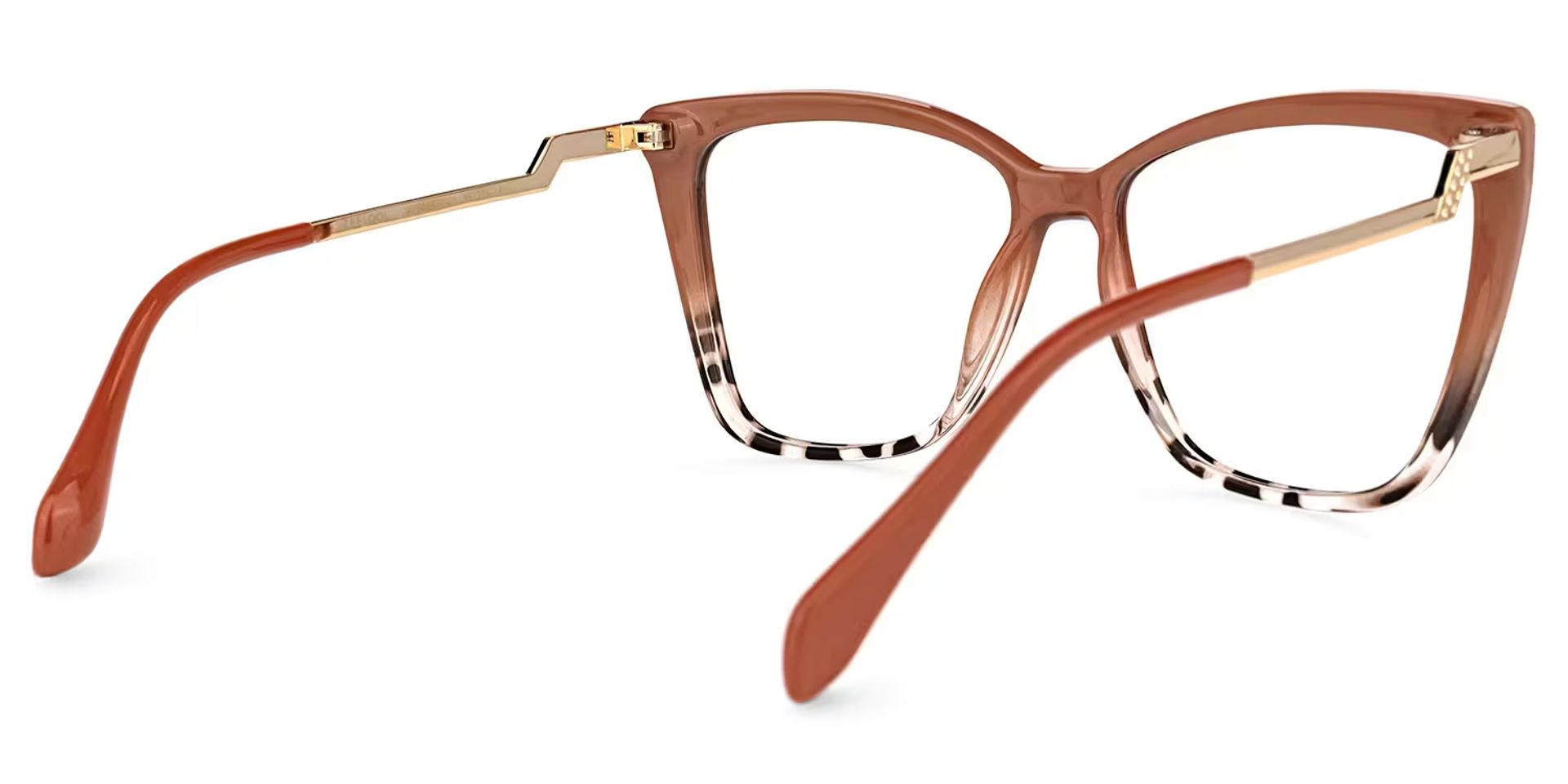 Awilda Cateye Orange Frame Glasses | ZEELOOL UK3