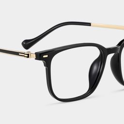 William Rectangle Black Glasses4