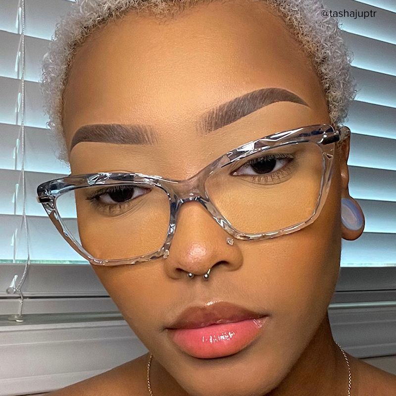 Juliet Cateye Light Blue Eyeglasses and Translucent Frame9