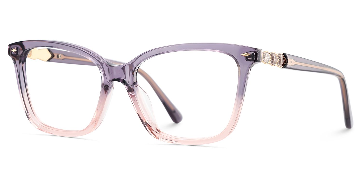 Theo Acetate Two-tone Frame Glasses with Square Shape | ZEELOOL UK3