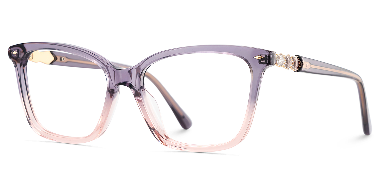 Theo Acetate Two-tone Frame Glasses with Square Shape | ZEELOOL UK3
