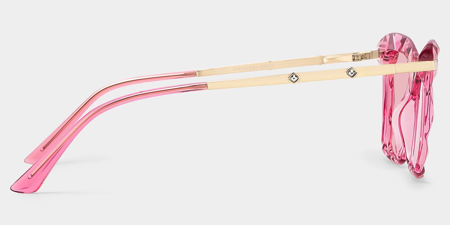Juliet Pink Frame Sunglasses with Rectangle Style | ZEELOOL UK3