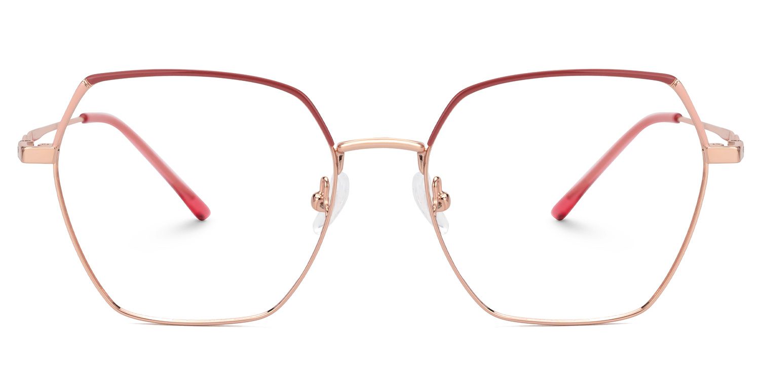 Marlon Geometric Two-Tone Full-Rim Glasses | ZEELOOL UK0