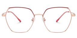 Marlon Geometric Red Glasses0