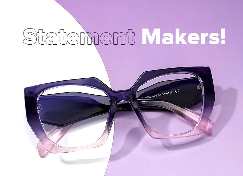 Geometric Sileidy Purple-Pink Glasses deals -Zeelool Glasses4
