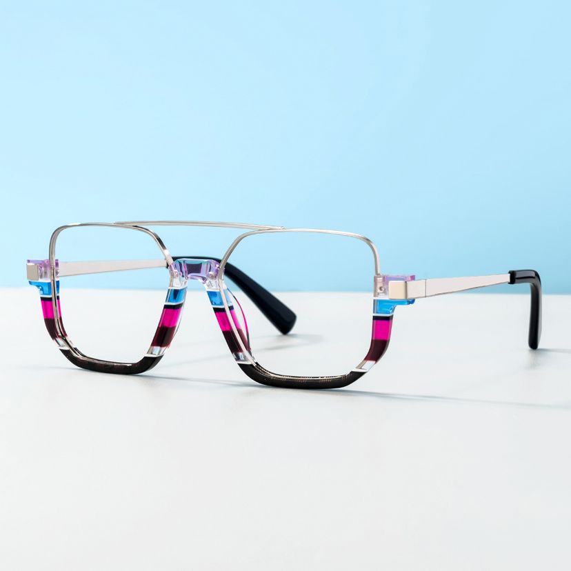 Oromiya Aviator Blue Purple Glasses