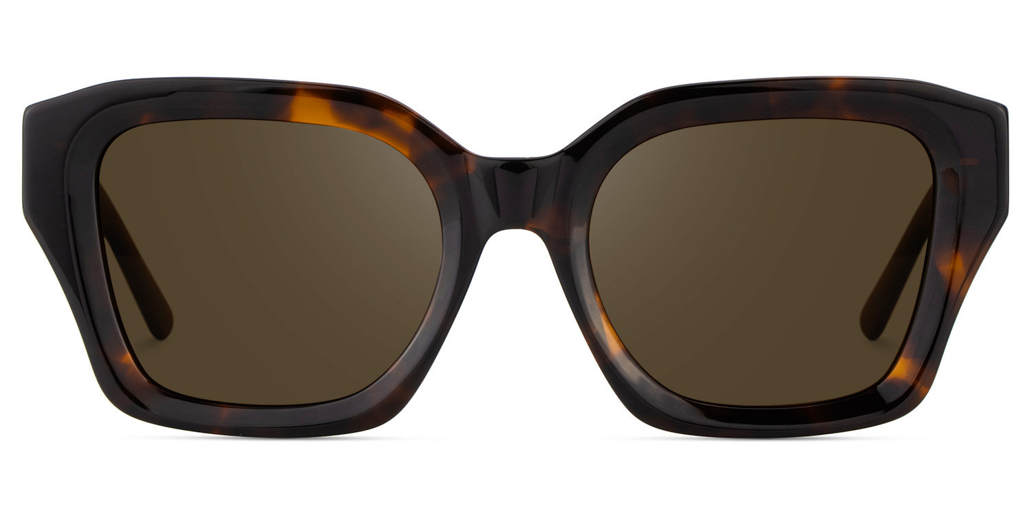 Rhea Square Tortoise Polarized Sunglasses0