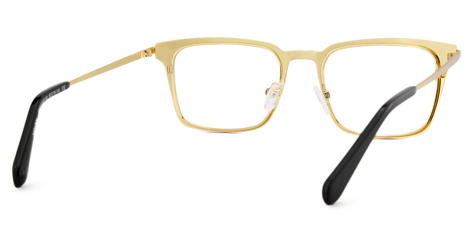 Chaney Rectangle Gold Glasses5