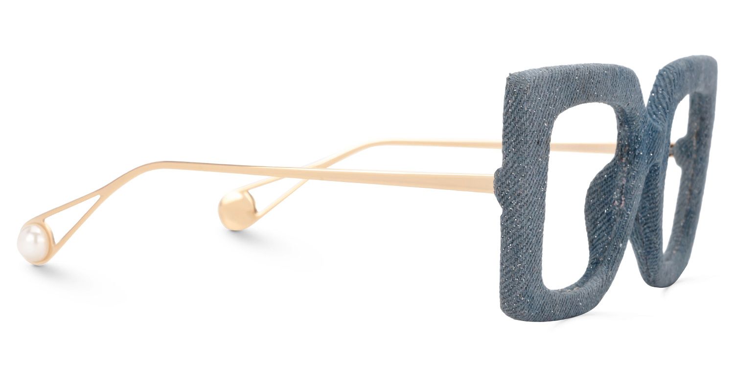 Latanya Denim Blue Glitter Glasses Made From Jeans2