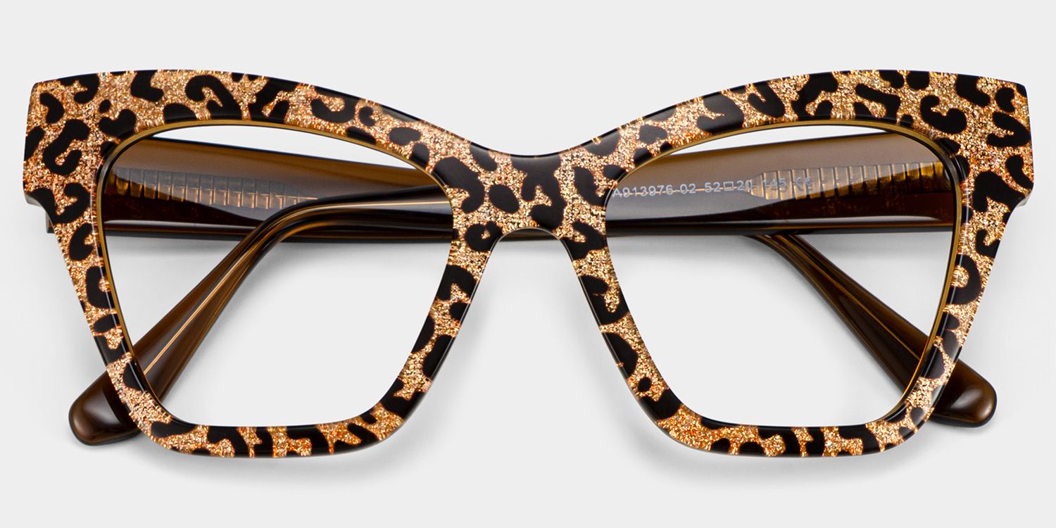 Designer Ansyah Cat Eye Leopard Print Frame Glasses1