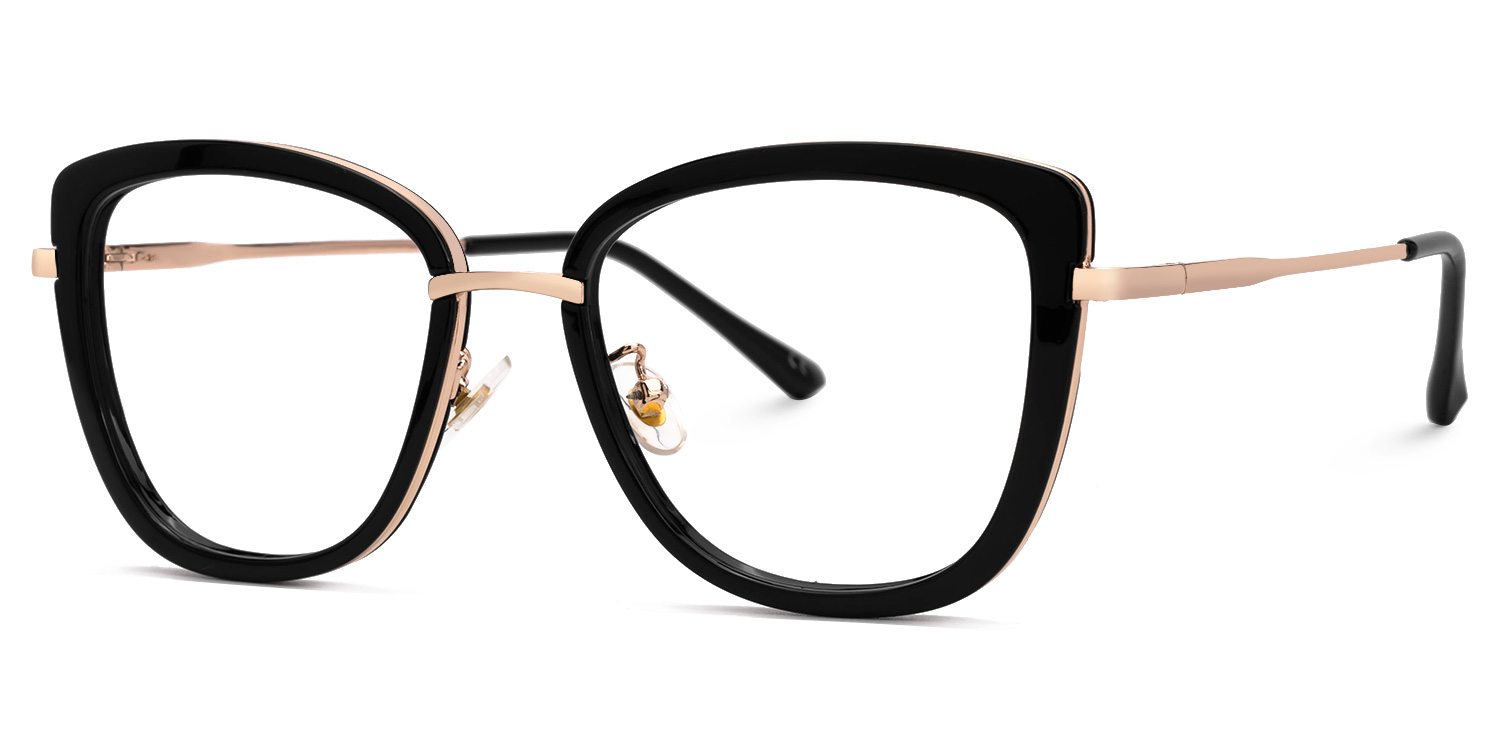 Black Kaye Cateye Frame Eyeglasses | ZEELOOL UK1