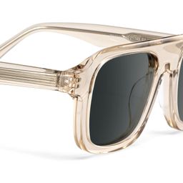 Nomad Rectangle Beige Polarized Sunglasses4