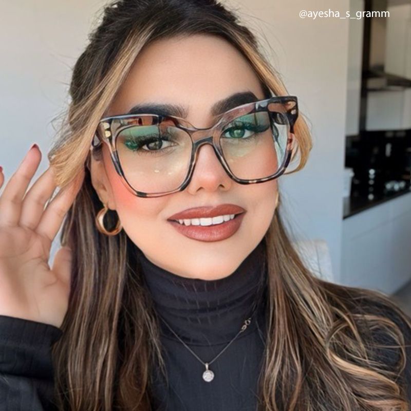 Minguela Square Cheetah Print Tortoise Glasses | Zeelool9