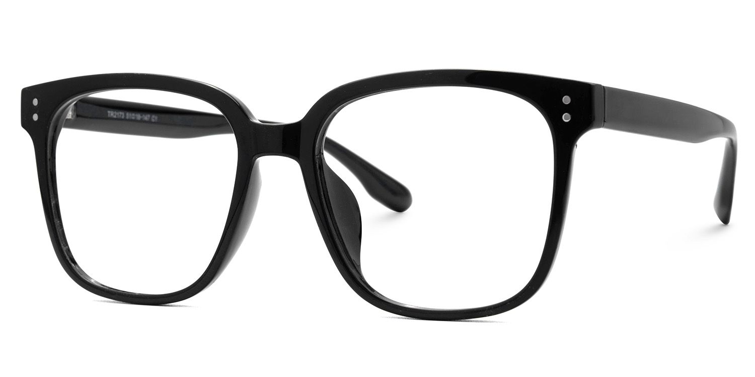 Oglesby Square Blue Light Blocking Glasses Black Frame | ZEELOOL UK1
