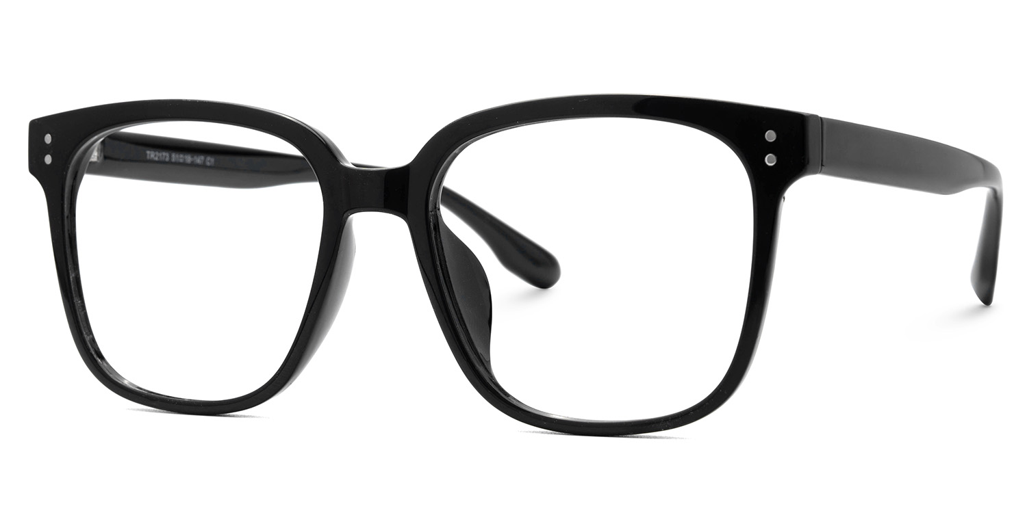 Oglesby Square Blue Light Blocking Glasses Black Frame | ZEELOOL UK1