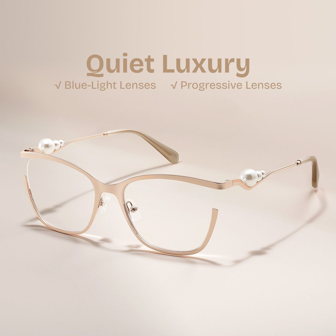 Aria Eyeglasses in Round Gold Frame | ZEELOOL UK1