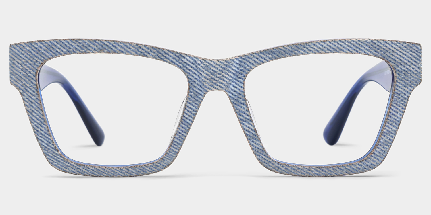 Cecilia Rectangle Blue Glasses