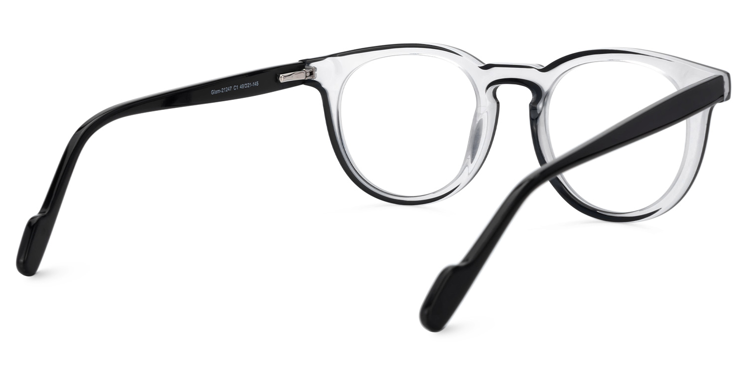 Suzette Eyeglasses in Round Two-Tone Frame | ZEELOOL UK3