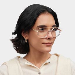 Oromiya Aviator Clear Glasses1