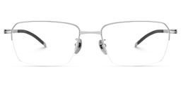 Swerry Rectangle Silver Glasses0