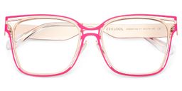 Dacarine Pink Gold Square Glasses2