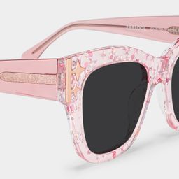 Minfia Square Pink Glasses5