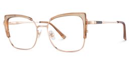 Jesmin Square Beige Glasses3