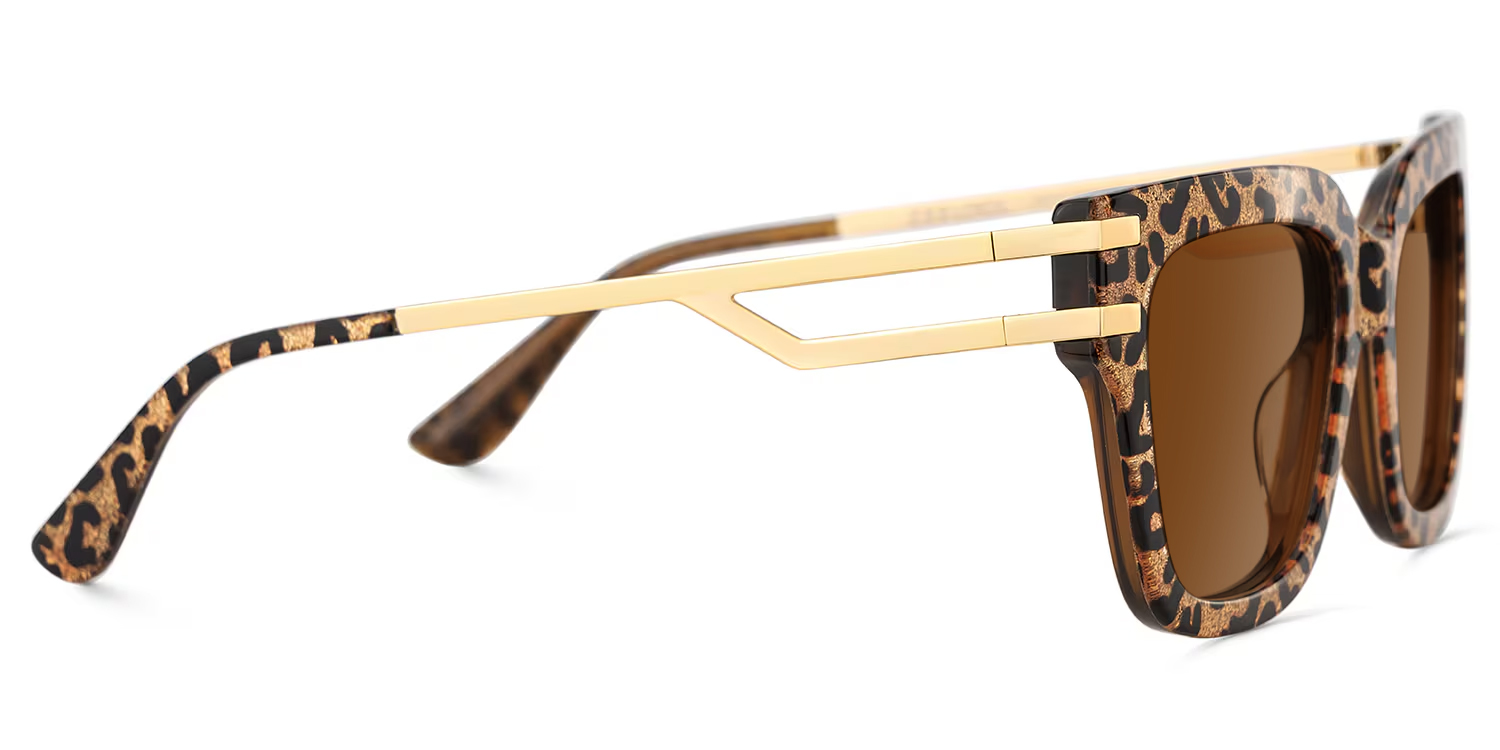 Lidia Square Leopard Sunglasses3