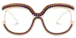 Veasley Square Two-Tone Glasses0