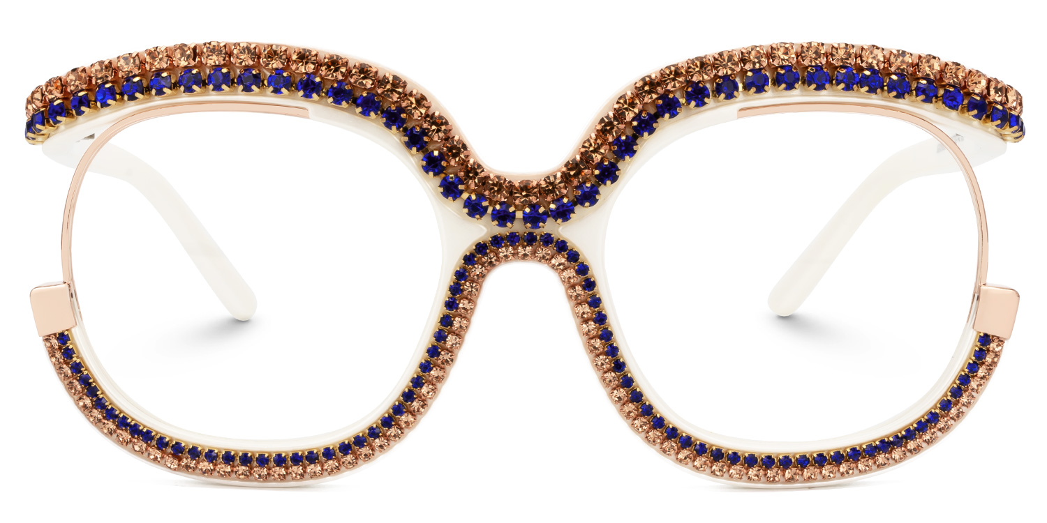 Veasley Square Two-Tone Glasses0