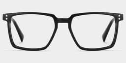 Griffin Black Rectangle Glasses0