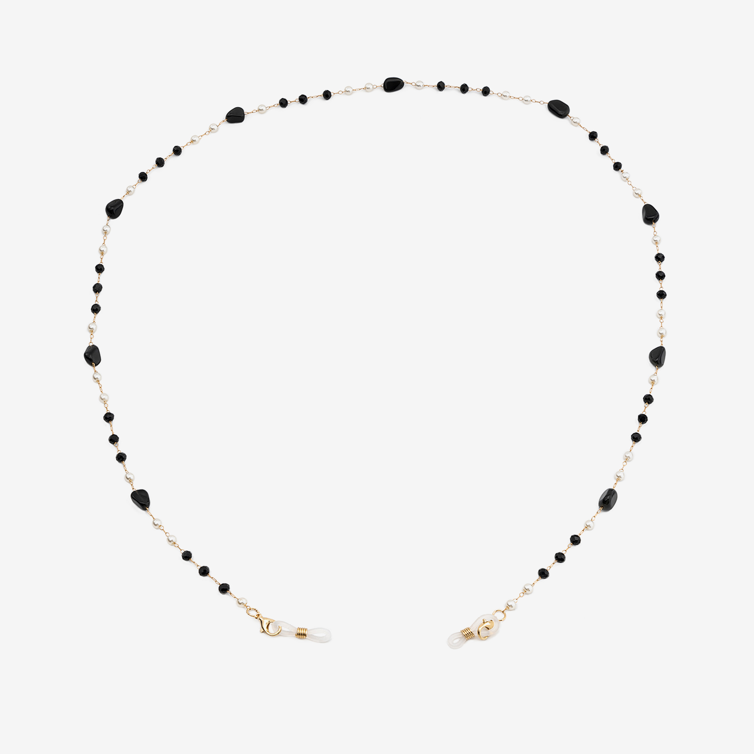 Stylish Fresh Black White Pearl Eyeglasses Chains1