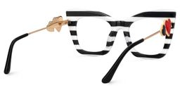 Cagle Cateye Black-White Glasses3