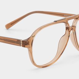 Drew Clear Brown Aviator Glasses5
