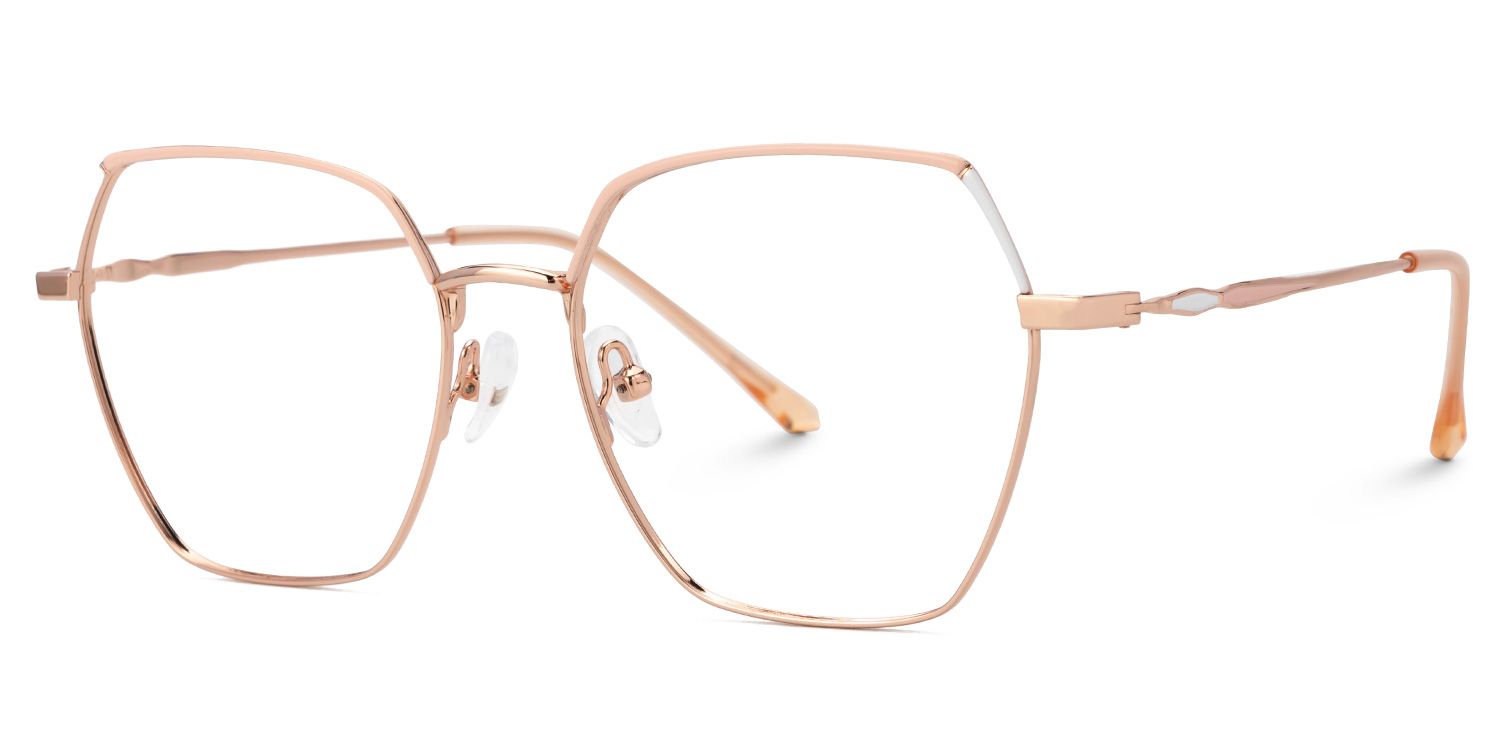 Marlon Geometric Two-Tone Full-Rim Glasses | ZEELOOL UK1
