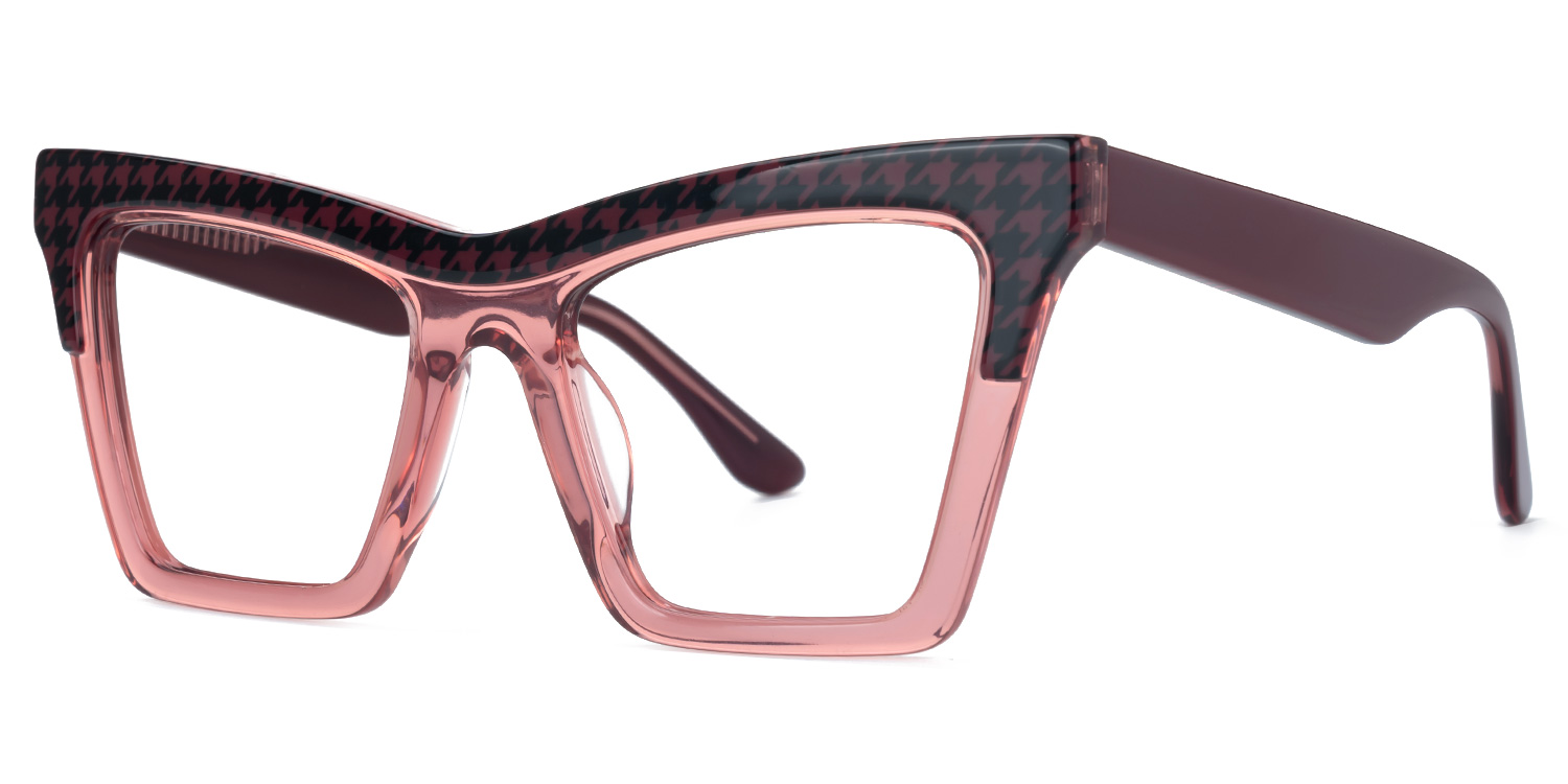Jaclyn Designer Eyeglasses in Cateye Red Frame1
