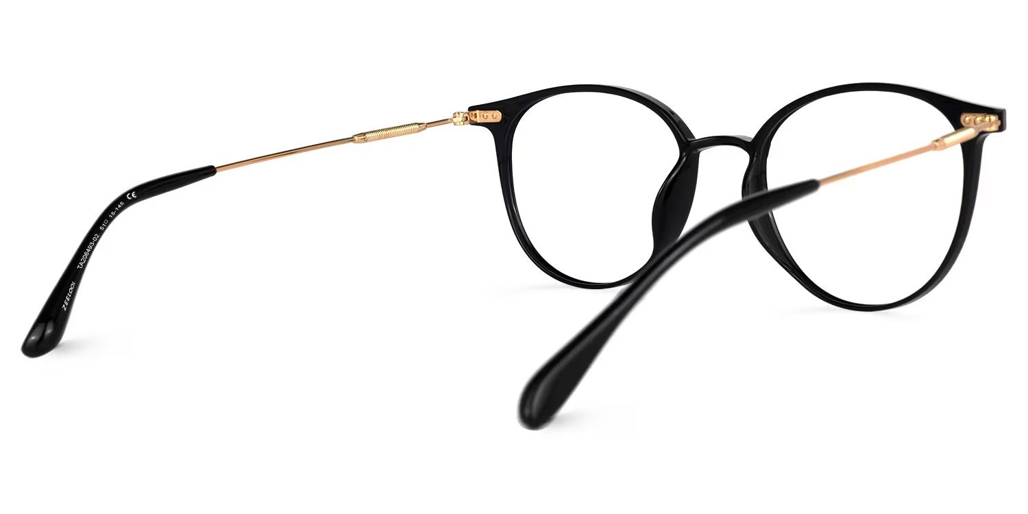 Judsy Round Black Glasses | ZEELOOL UK3