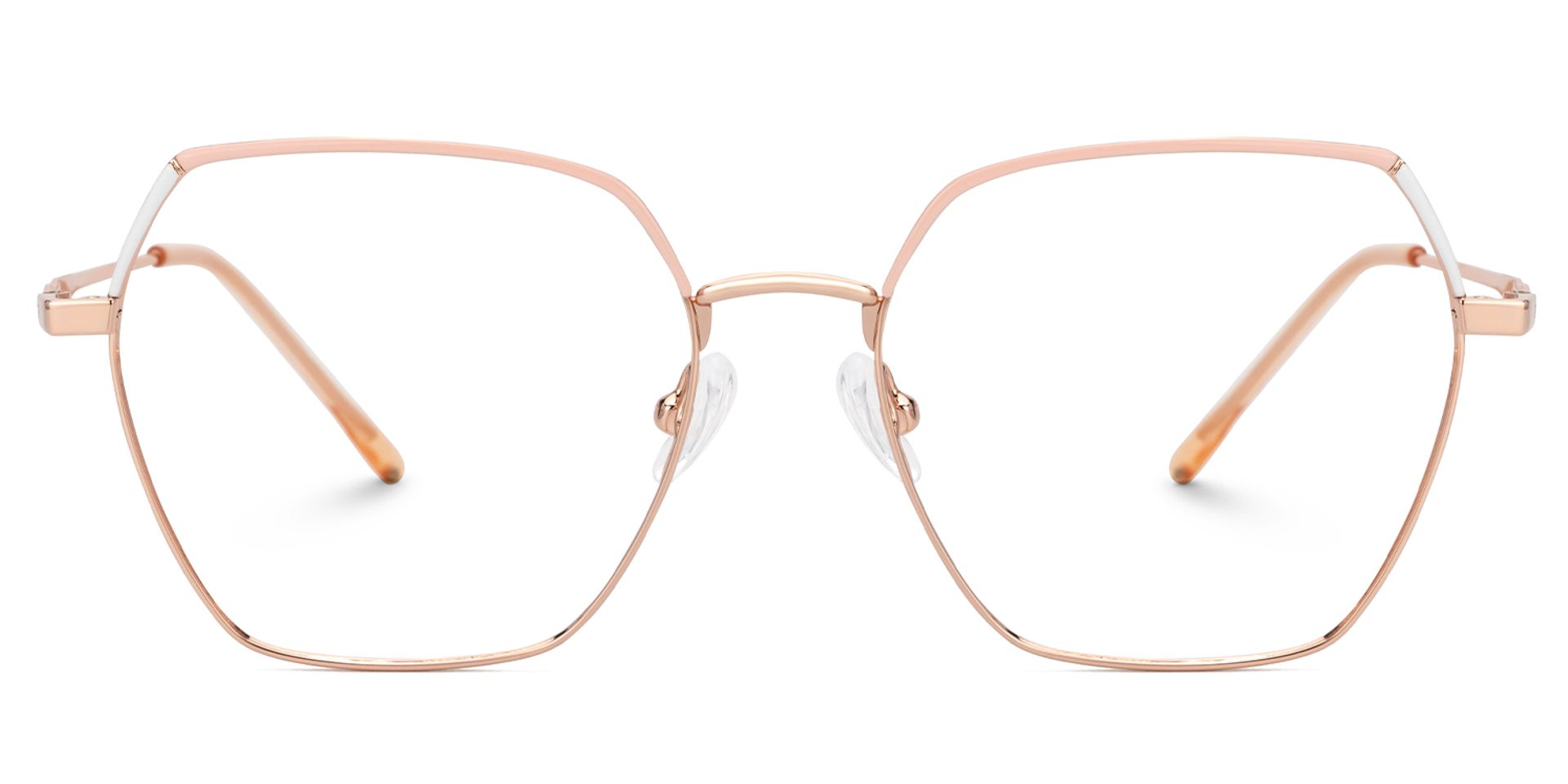 Marlon Geometric Two-Tone Full-Rim Glasses | ZEELOOL UK0