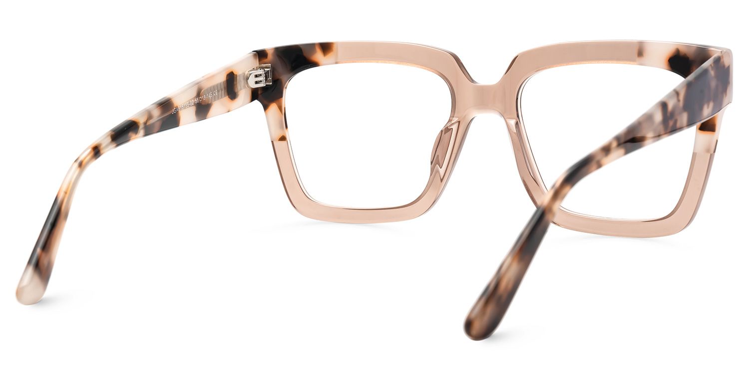Glendalis Square Beige Frame Eyeglasses for Women | ZEELOOL UK3