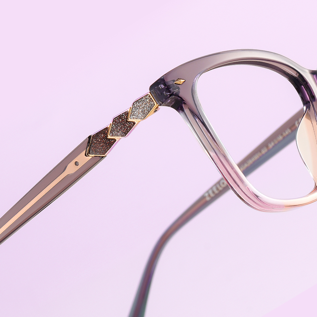 Theo Acetate Two-tone Frame Glasses with Square Shape | ZEELOOL UK8