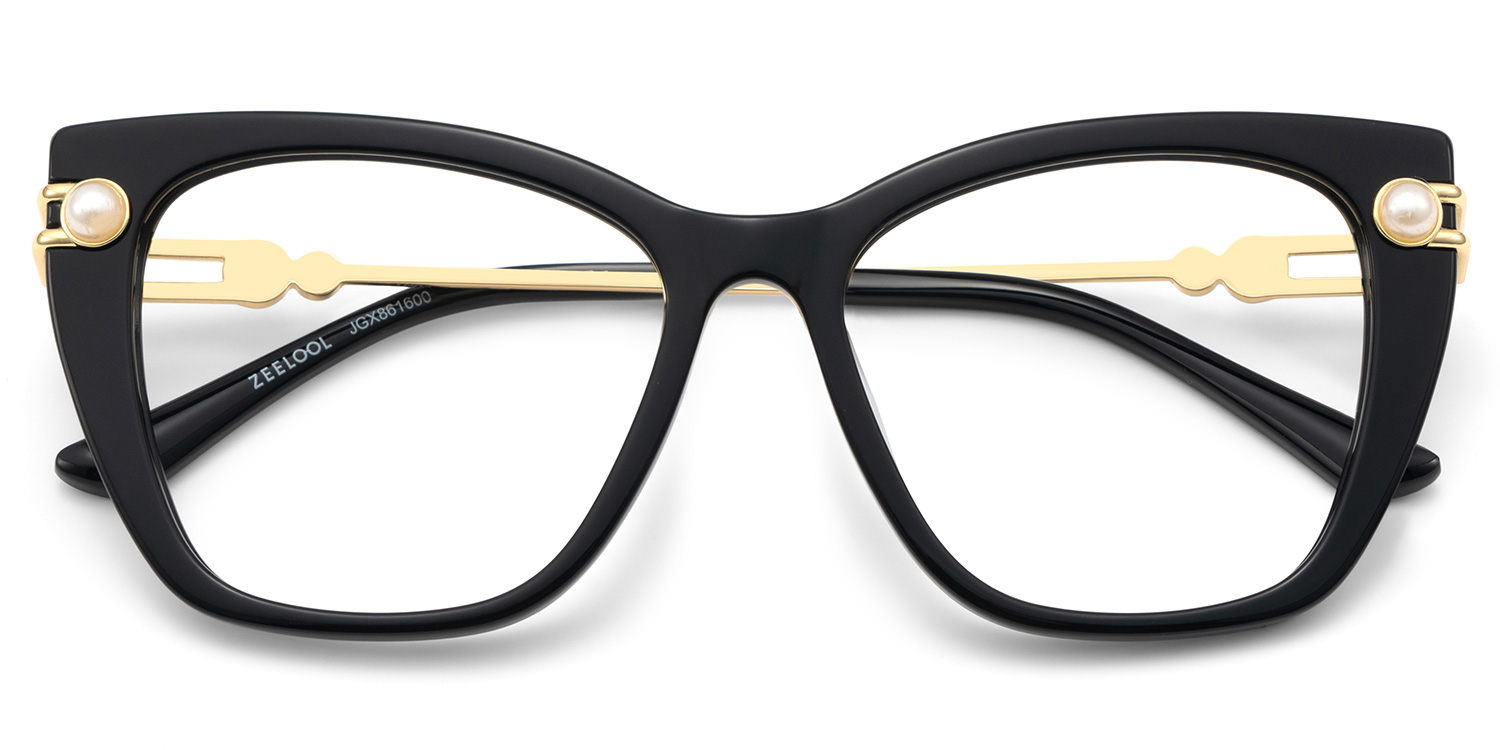 Victor Eyeglasses in Cat eye Black Frame | ZEELOOL UK3